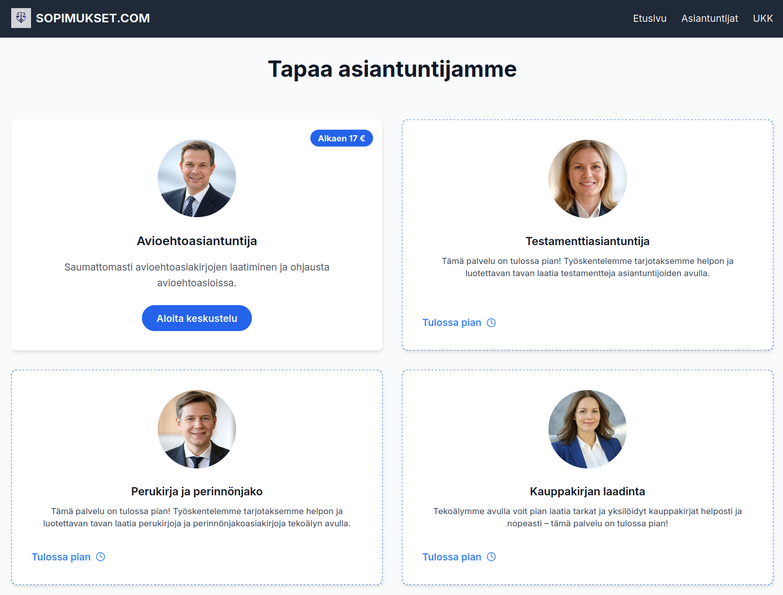 Sopimukset.com – juridiset asiakirjat nopeasti